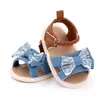 Första vandrare baby sandaler 0-18m födda flickor sommarskor avslappnad mjuk ensamstående barn