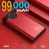 Free Customized LOGO Power Bank 99000mAh Dual USB Power Bank Portable External Battery for iPhone Xiaomi Samsung Charger