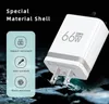 66W GaN Fast Wall Charger 2.1A Metal USB Power Adapter Quick Charging For iPhone 14 13 Pro Max Samsung Tablet PC Android Phone US EU Version Travel Home Backup Apple KO-99