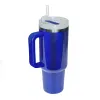 Copo de brilho de sublimação de 40 onças com alça de aço inoxidável caneca de cerveja de grande capacidade caneca de viagem isolada para manter as bebidas frias caneca de café de viagem arco-íris com brilho