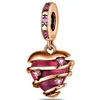 Pendentif à breloque Pandora en argent sterling 925 adapté pour les bijoux de créateur de bracelet et le cadeau de perle d'amour d'ampoule électrique de ballon à air chaud, boîte Pandora gratuite