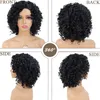 Cabelo Sintético Preto Mulheres Perucas Afro Curly Curls Kinky Curls Curto Penteado Natural Perucas Africanas para Mulheres Hispânicasfábrica d