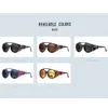 Солнцезащитные очки KDEAM, винтажные круглые солнцезащитные очки для мужчин и женщин, кожаные солнцезащитные очки с двойным мостиком, дизайнерский оттенок KD179 230609