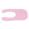 Hair Accessories Soft Cotton Bib Double Layer Pure Colour Baby Dribble Cloth With Snap Fastener For Infant Feeding