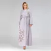 Vêtements ethniques musulman Vintage dames Maxi robe caftan islamique Abaya robes longues imprimé fleuri vêtements Hijab écharpes pour les femmes