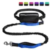 Dog Collars Leashes Reclistive Leash Elastic Sport Waist Bag Set Running Bany Pack Handsfree Traction Rope Joging Pull Z0609