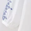 Женские блузки женские 2023 летние с круглым вырезом и длинными рукавами модные темпераментные свободные и тонкие кисточки галстук рубашка с вышивкой топ женский