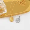 Naszyjniki wisiorek Flola owalny Naszyjnik Virgin Mary dla kobiet Cz złoto Łańcuch Krironia Katolicka biżuteria Virgen de Guadalupe Nket90