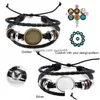 Chain Fashion Jewelry Diy Mti Layer Leather Bracelet Bangle Blank Base Fit 20Mm Round Po Glass Cabochon Setting Bezel Tray Drop Deli Dhppm