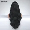 Synthetic Long Natural Black Water Wavy Wigs Dark Brown Wave Hair Wig for Women Heat Resistant Fiber Hair Wigfactory direct
