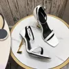 Stiletto Heels Sandalen Luxus Designer Mode Absatz Kleid Schuh Sommer Damen Hausschuhe Größe 35-41 2023SS Sommer Sexy High Heels Geometrisch bedruckte Schuhe