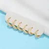 Hoop örhängen design rostfritt stål pärlor minimala kvinnor koreanska små guld färgcirkel brosk örhänge piercing smycken