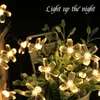 Garden Decorations Solar Light LED Flower Lighting Fairy String Lights Outdoor Christmas Chain Lamp Blossom Festoon Party Home Decoration 230609