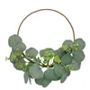 Decorative Flowers Yan Artificial Eucalyptus Wreaths For Front Door Summer Half Wreath Greenery Aesthetic Room Decor Farmhouse Boho