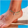 Chaîne Colorf Perle Ananas Bracelets De Cheville Pour Les Femmes Bohême Charme Cheville Bracelet D'été Sandale Cheville Plage Pied Bijoux Cadeaux Drop Delive Dh9Ut