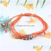 Charm Bracelets Arrival Colorf Wax Thread Woven Mtilayer Friendship Ccb Beads For Women Simple Holiday Summer Drop Delivery Jewelry Dhzjr