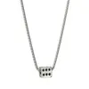 Pendant Necklaces Fashion Men's Cool Cube Dice Style Silver Color Stainless Steel Long Chain Male Lucky Gifts For Him Jewelry