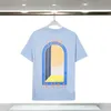 Casablanc shirt 23ss Men t shirt Designer t-shirts Fashion Man Women Smiley Tops Man S Casual Chest Letter Shirt Luxury Clothing Street Shorts Sleeve Clothes T shirts