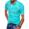 Mens Polos Zogaa Fashion Tshirt Vneck -knapp Kort ärm Bottom Polo Shirt 230609