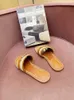 2023 Lock It Flat Mule Slippers Designer Women Genuine Leather Ladies Dauphine Outdoor Casual Slipper Flip Flops Scuffs Sandals Size 35-42