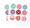 Sacs d'emballage Donuts Dessert Fête Bonbons Sac Cadeau Gâteau D'anniversaire Huile De Cuisson Brun Papier Bag22X12X8Cm Drop Delivery Ots7W