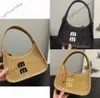 2023 Novo designer Arrive Summer Bolsa de praia MM Moda Bolsas de palha de moda Bolsas de bolsa subaxilares Mulheres luxuosas Bolsa Cruz Body Hobo Tote Bolsa