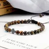 Braccialetto con ciondoli a forma di croce in ematite 6mm Bracciali in pietra naturale Uomini fatti a mano Preghiera con perline Braccialetti regolabili Gioielli per yoga Pulseras