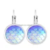 Stud Fashion Korean Beauty Fish Scales Earrings For Women Colorf Resin Charms Mermaid Fit Daily Holiday Gifts Drop Delivery Jewelry Dhtov