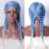 Hair pieces Ombre Blonde Synthetic Black Twist Braided Heat Resistant Two Box Cosplay Drag Queen For Black Women Oley 230609