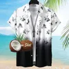 Vrijetijdsoverhemden voor heren Herenoverhemd Zomer Hawaiiaanse kokospalm Grafische prints TurndownCasual Uitgaan Korte mouwen Button-down print