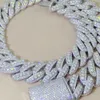 Colliers de pendentif S925 Silver Moissanite Chaîne cubaine Moisanite Cuban Link Chain Moisanite Chaîne