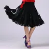 Scene Wear Women Dance Costume Red Flower Ballroom Flamenco Standard Dress Black Waltz Party Smooth Swing Modern kjolar