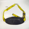 Bolsa de cintura com estampa de logotipo amarelo industrial bolsa de cintura feminina masculina preta bolsa de cintura ajustável bolsa de tiracolo designer bolsa tiracolo