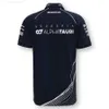 القمصان للرجال Scuderia alpha tauri tshirt polo قميص Yuki Tsunoda Pierre Gasly2023 فورمولا 1 مروحة مروحة البوليستر