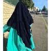 Hidżabs muzułmanin 3 warstwy długie khimar jilbab dla kobiet Ramadna Eid Hijab Big Head Scarf Modlitwa Ubranie Islam Dubai Modestia Niqab Abaya 230609