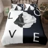 Bedding sets Homesky Rose Flower Sets 2 3 Pcs King Queen Sizes Beautiful Woman Duvet Cover Set Print Comforter Bed 230609