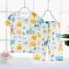 Pajamas Summer Children Sleepwear Boys Suits Breathable Home Clothes Girls Quick drying Baby Kids Short sleeved Clothing Set 230609