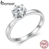 Anneaux de mariage 08CT Bague ronde en plaqué or 14 carats pour femmes D Couleur VVS1 EX Lab Diamant Fiançailles 925 Argent Sterling 230609