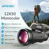 12x50 ED Monocular Telescope, Handheld Outdoor Monocular With BAK4 Prism Waterproof Lightweight Zoom Monocular Telescope For Football Match