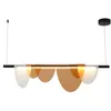 Chandeliers Nordic Glass Lustre Pendant Lights Blue Amber Acrylic Hanging For Bedroom Dinning Room