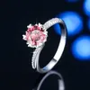 S925 Sterling Silver Moissanite Zircon Anéis de casamento com 0,5ct/1/2CT Twisted Arm Snowflake Factory Factory Direct Sales