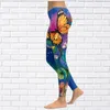 Calças femininas capris moda retrô estampadas leggings esportivas casuais longas XS8XL 230609