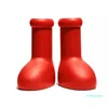 MSCHF MĘŻCZYZN KOBIETY RAIN DESIGANTER BUTY BIG RED BOOT GRUGE DLA BOTOWE BOTOWE BOTIENE MASOWE GUMOWE Platforma rozmiar 35-44