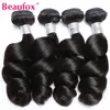 Cheveux en vrac Beau vague lâche faisceaux humains avec fermeture tissage indien 3 4 extensions ondulées en dentelle 230609