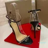 Casual Designer sexy lady moda donna sandali punta in pelle nera slingback tacchi alti scarpe da spogliarellista a spillo 12 cm 10 cm