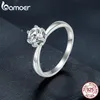 Anneaux de mariage 08CT Bague ronde en plaqué or 14 carats pour femmes D Couleur VVS1 EX Lab Diamant Fiançailles 925 Argent Sterling 230609