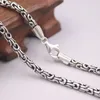 Цепочки real 925 стерлингового серебра 4 мм уникальная цепочка звенья мужское ожерелье 21.6 дюйма