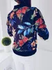 Женские куртки Olgitum 2023 Женские покрытие Ladies Vintage Floral Zipper Jacket Casual осень -одежда JK607