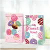 Gift Wrap Donuts Dessert Party Candy Bag Verjaardagstaart Bakken Olie Bruin Papier Bag22X12X8Cm Drop Delivery Otwqc