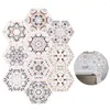 Stickers muraux 10pcs Arabesque Anti-Slip Auto-Adhésif Sol Hexagonal Amovible Autocollant Tuile Pour El Maison